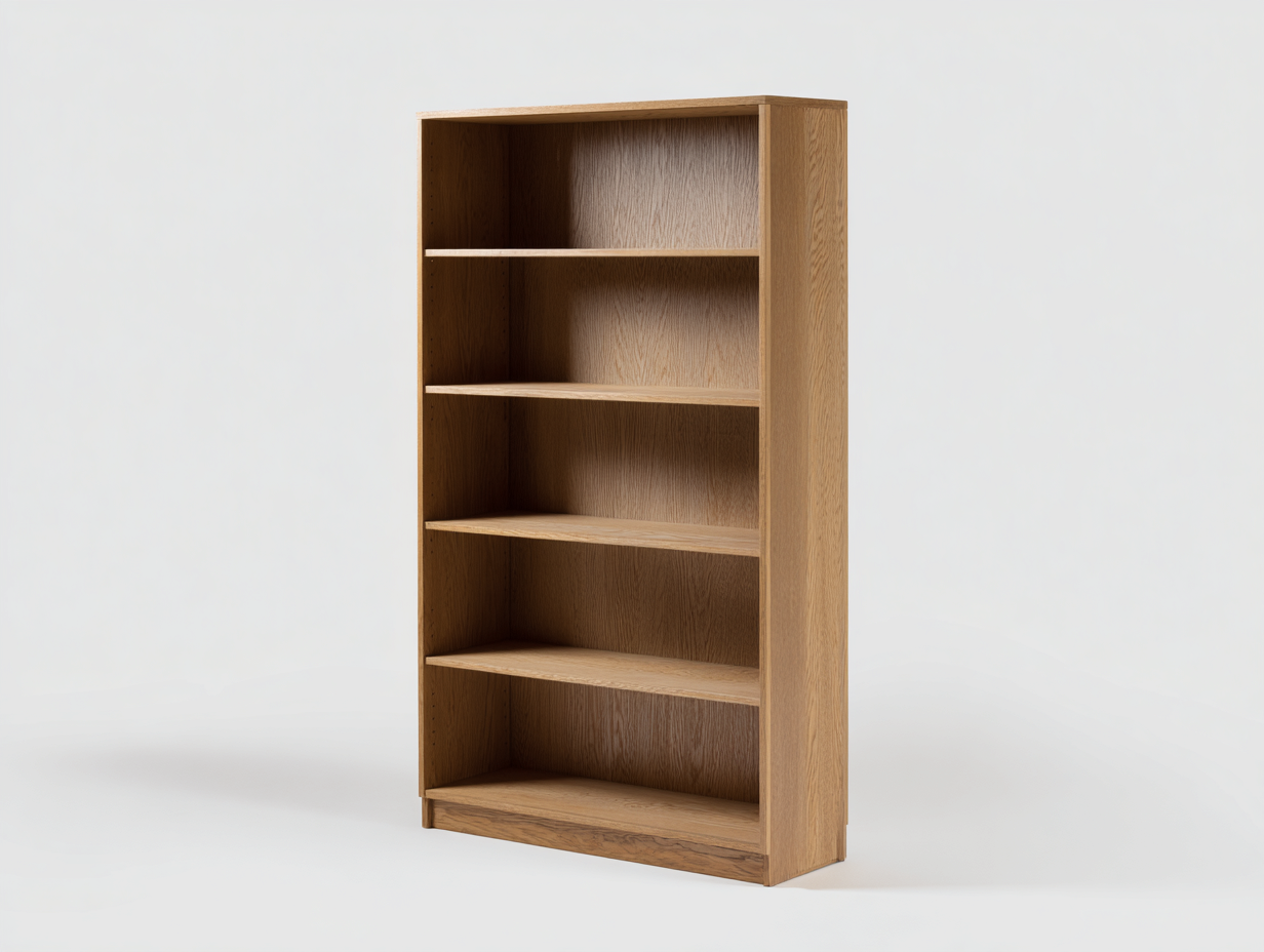 Bücherregal Holzoptik 80x30x180 cm - Natur - offenes Standregal für Wohnzimmer und Büro-Jalenrastudio