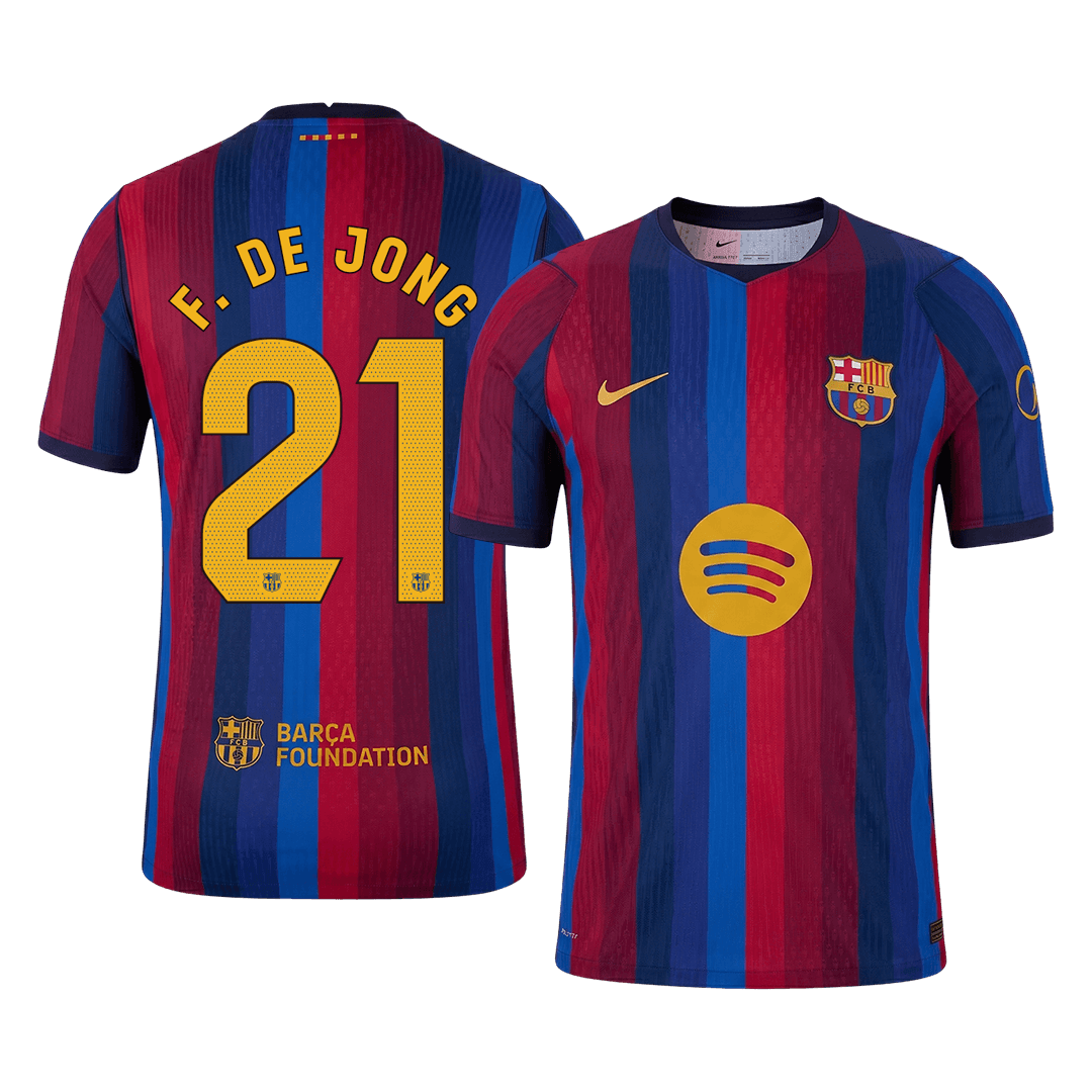 Anbefalt: Barcelona Hjemmedrakt 2026/27 – F. DE JONG #21 (Spillerversjon)