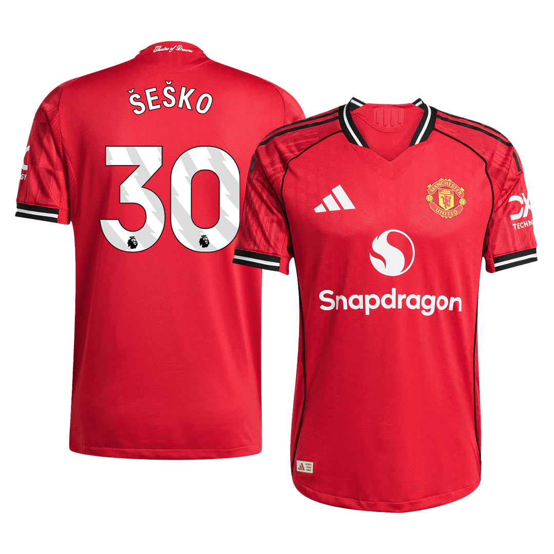 Manchester United Hjemmedrakt 2025/26 – ŠEŠKO #30 (Spillerversjon)