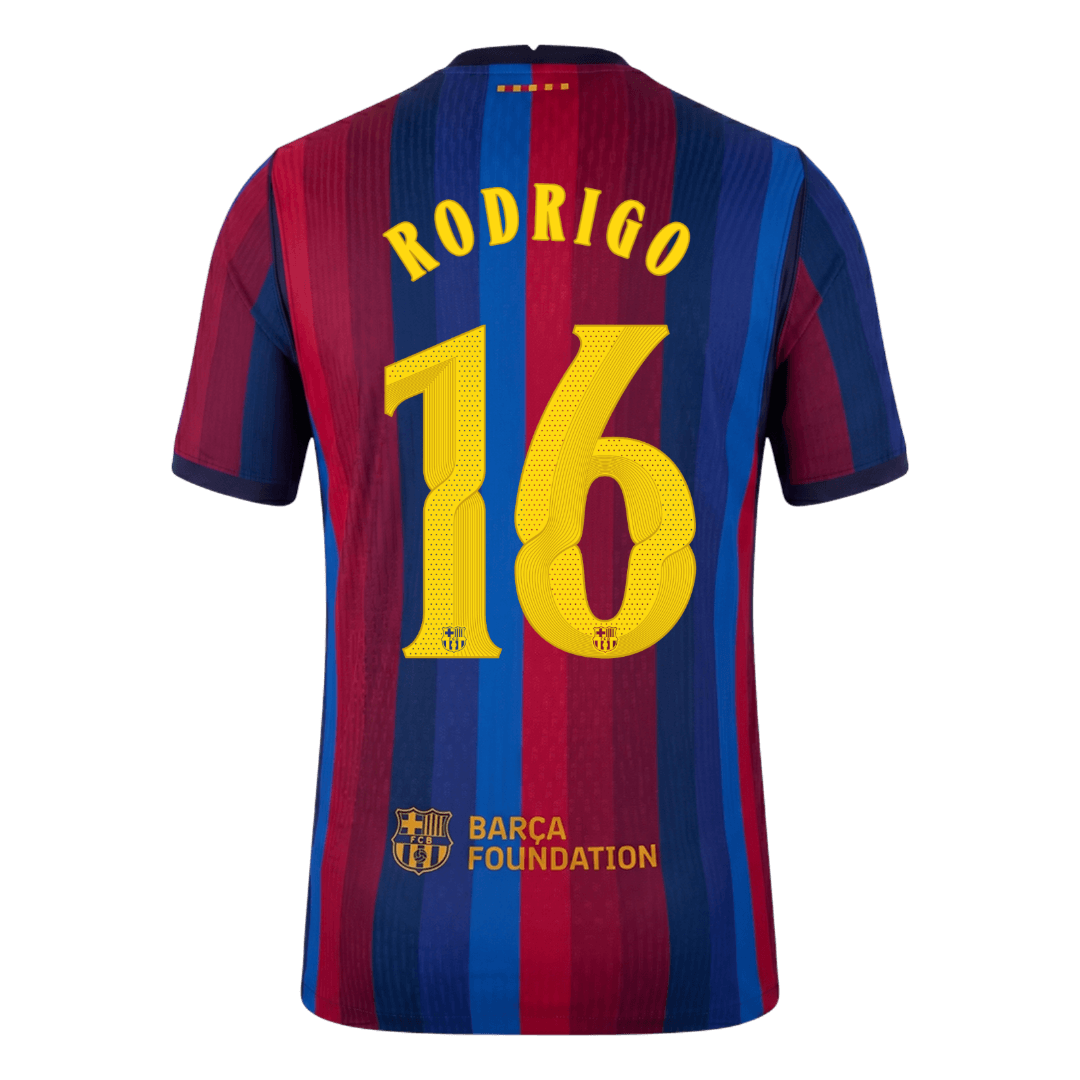 Barcelona Hjemmedrakt 2026/27 – RODRIGO #16 – UCL (Spillerversjon)