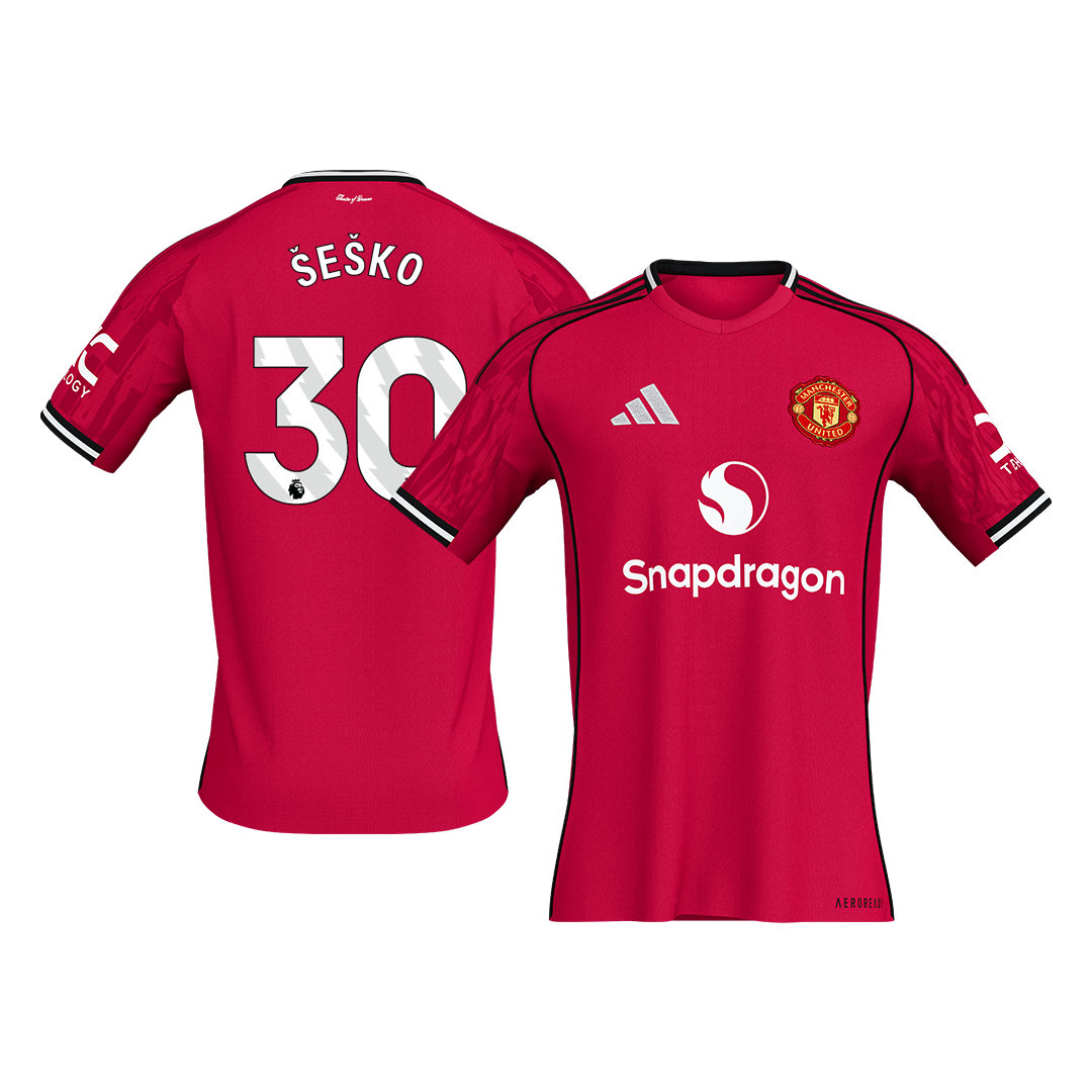 Manchester United Hjemmedrakt 2025/26 – ŠEŠKO #30 [PREMIUM]