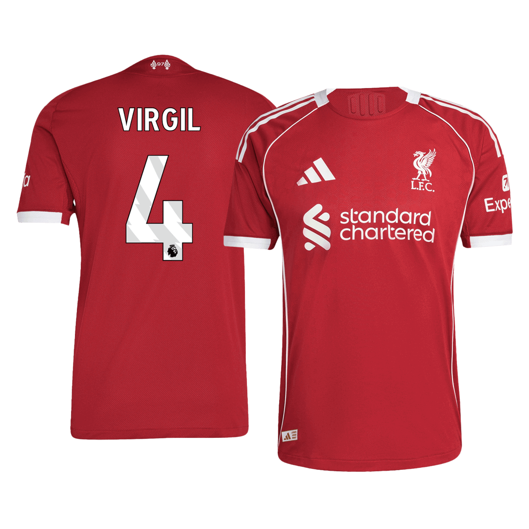 Liverpool Hjemmedrakt 2025/26 – VIRGIL #4 (Spillerversjon)