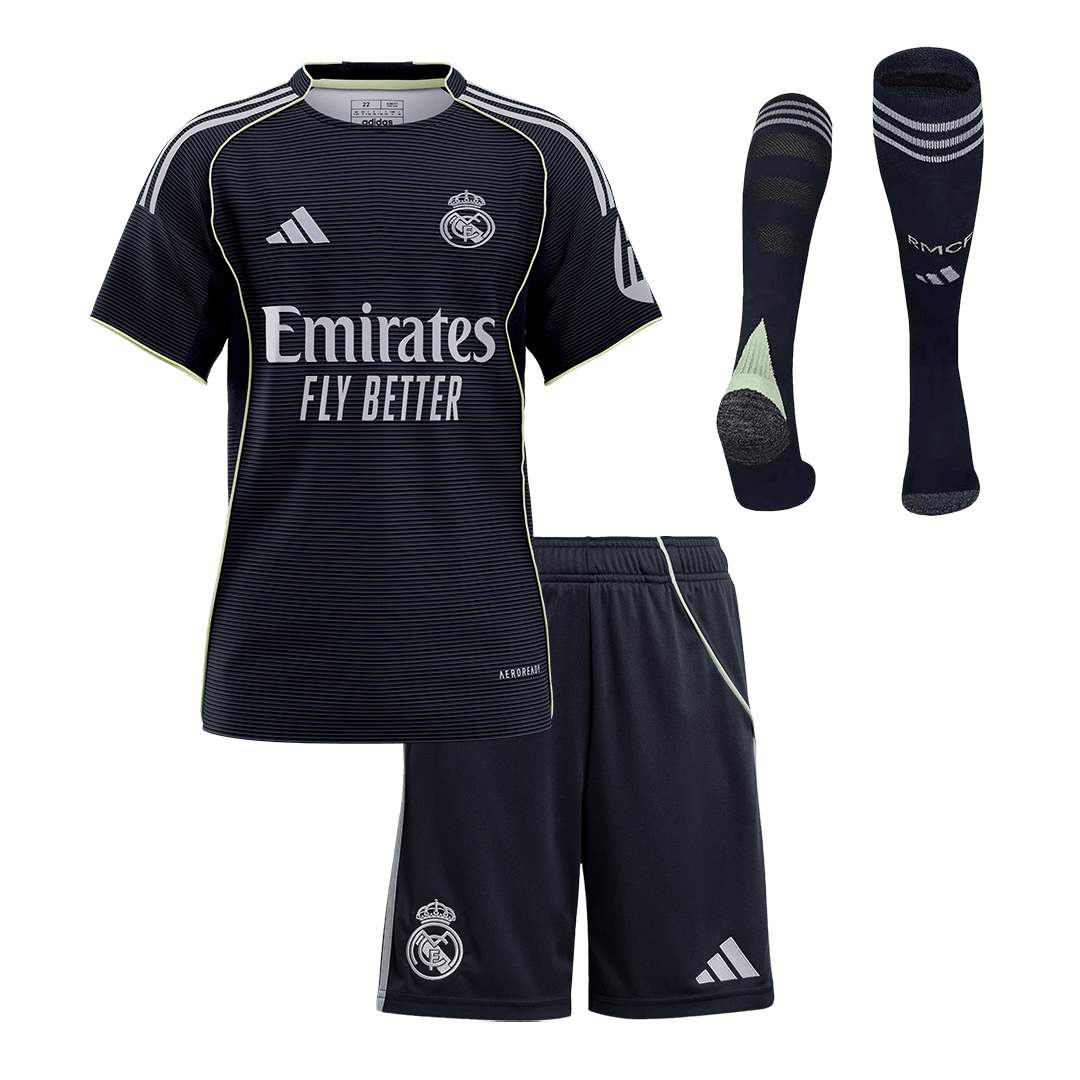 Anbefalt: Real Madrid Bortedraktsett Barn 3-deler 2025/26