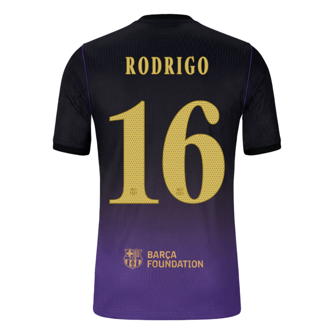 Barcelona Bortedrakt 2026/27 – RODRIGO #16 – UCL (Spillerversjon)