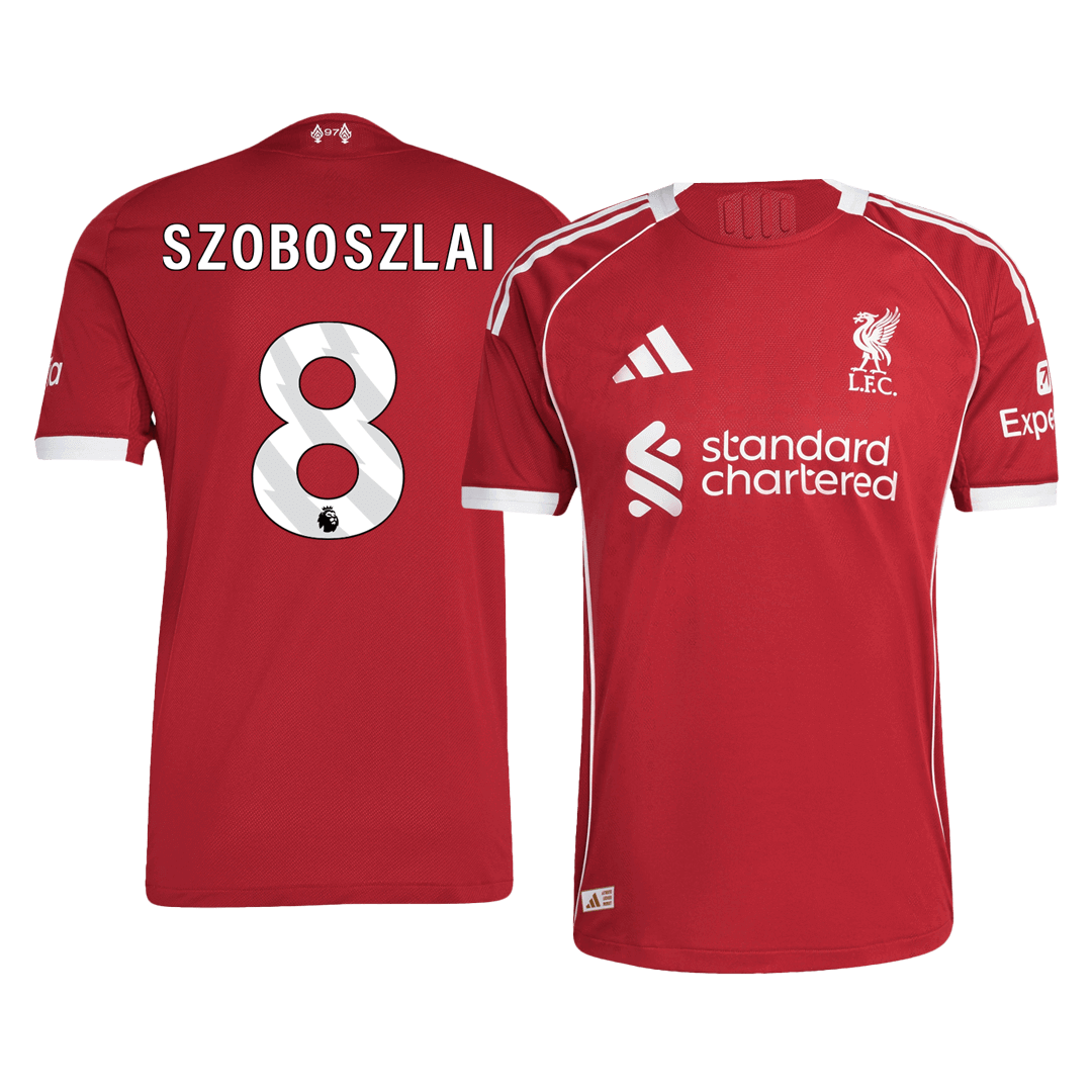 Anbefalt: Liverpool Hjemmedrakt 2025/26 – SZOBOSZLAI #8 (Spillerversjon)