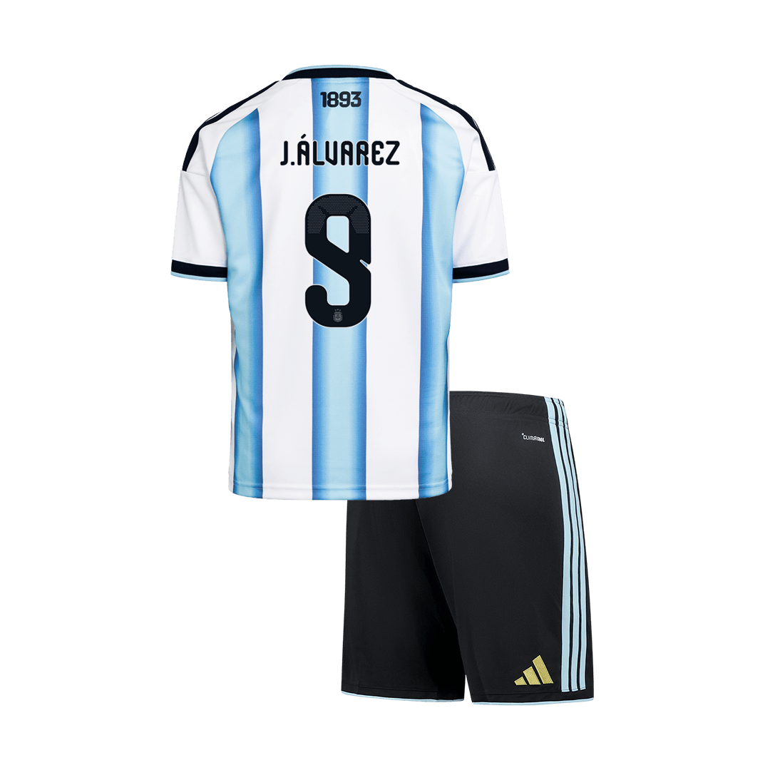 Argentina Hjemmedraktsett Barn VM 2026 – J.ÁLVAREZ #9 [PREMIUM]