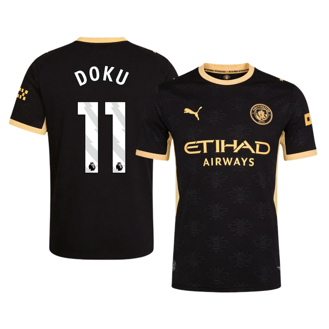 Manchester City Player Version Away Soccer Jersey 2026/27 - DOKU #11 – UCL