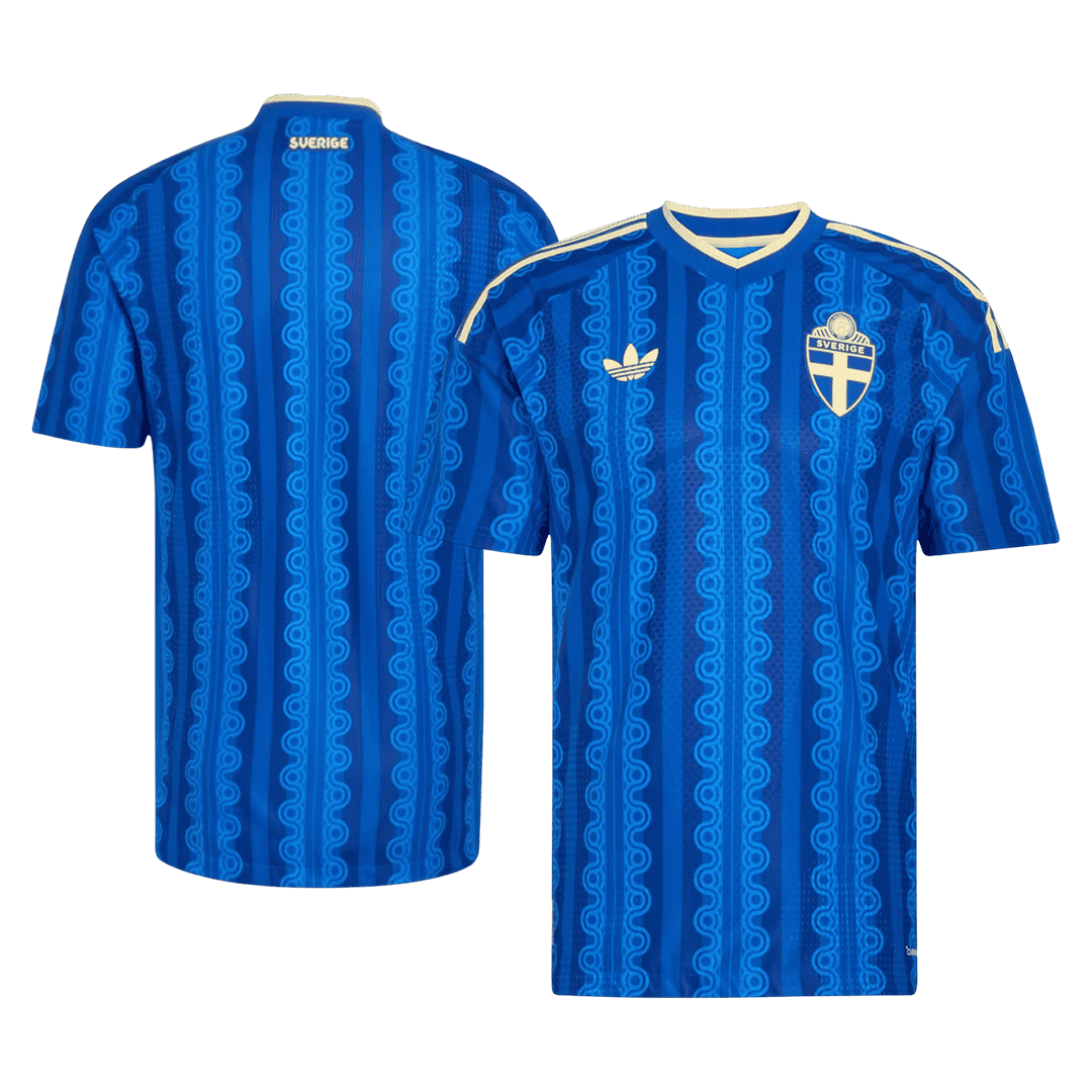 Men's Sweden World Cup 2026 Player Version Away Soccer Jersey - Slim Fit