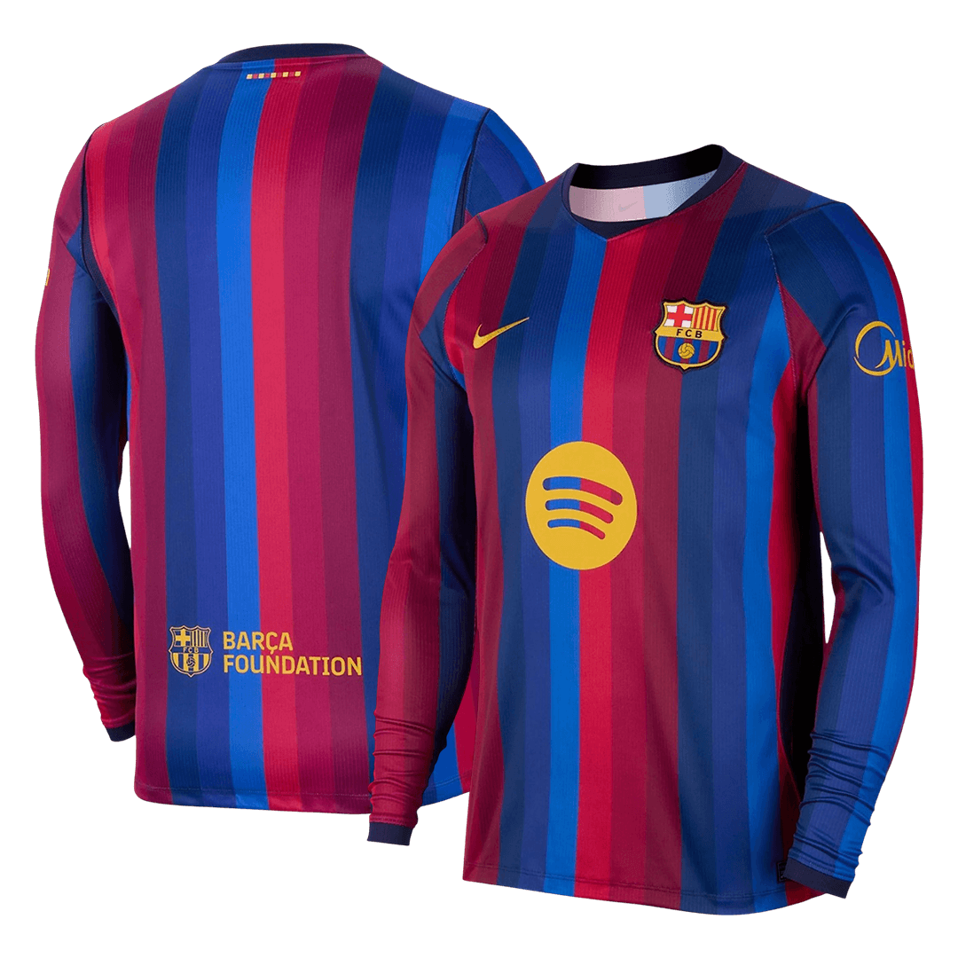 Men's Barcelona 2026/27 Home Long Sleeve Soccer Jersey-New York Soccer Shop