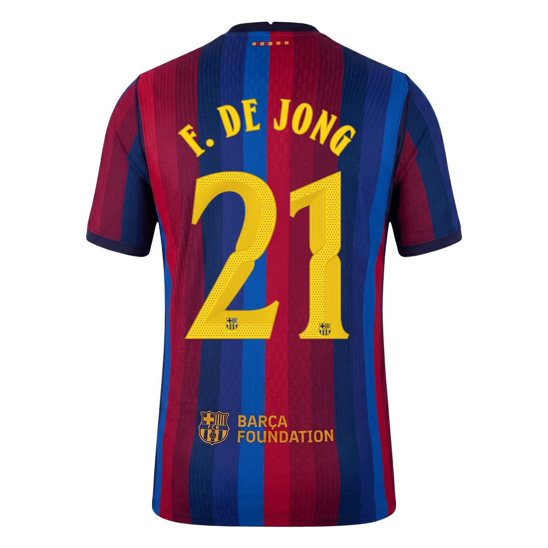 F. DE JONG #21 Men's Barcelona 2026/27 Player Version Home Soccer Jersey-New York Soccer Shop