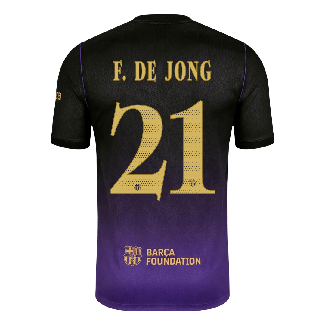 F. DE JONG #21 Men's Barcelona UCL 2026/27 Away Soccer Jersey-New York Soccer Shop