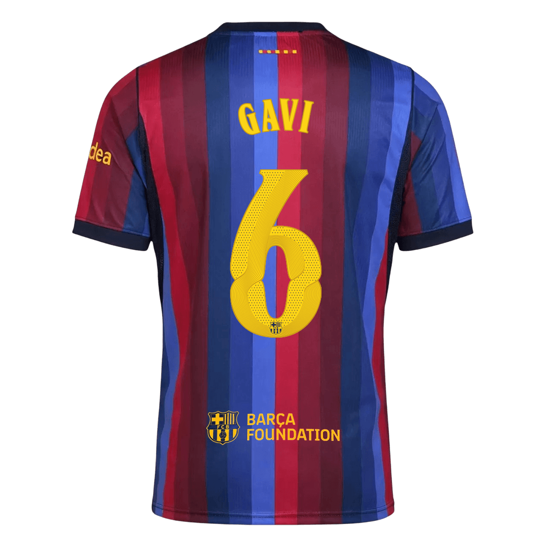 Barcelona Home Soccer Jersey 2026/27 - GAVI #6 – UCL [Premium]