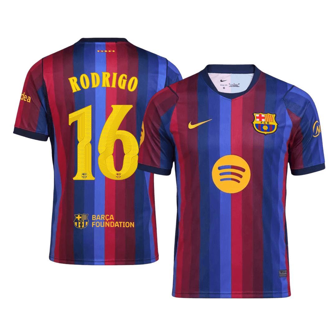 RODRIGO #16 Men's Barcelona 2026/27 Home Soccer Jersey-New York Soccer Shop
