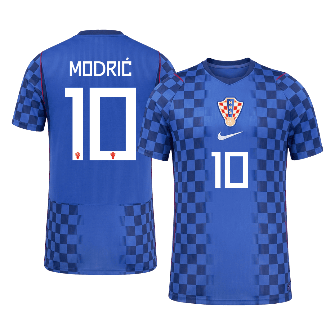 MODRIĆ #10 Men's Croatia World Cup 2026 Player Version Away Soccer Jersey - Slim Fit