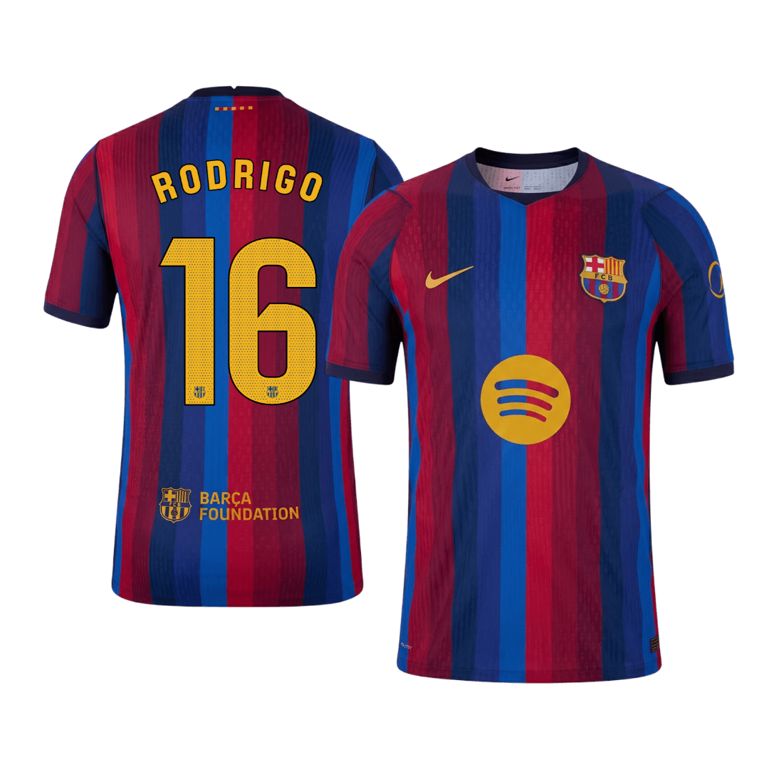 RODRIGO #16 Men's Barcelona UCL 2026/27 Player Version Home Soccer Jersey-New York Soccer Shop