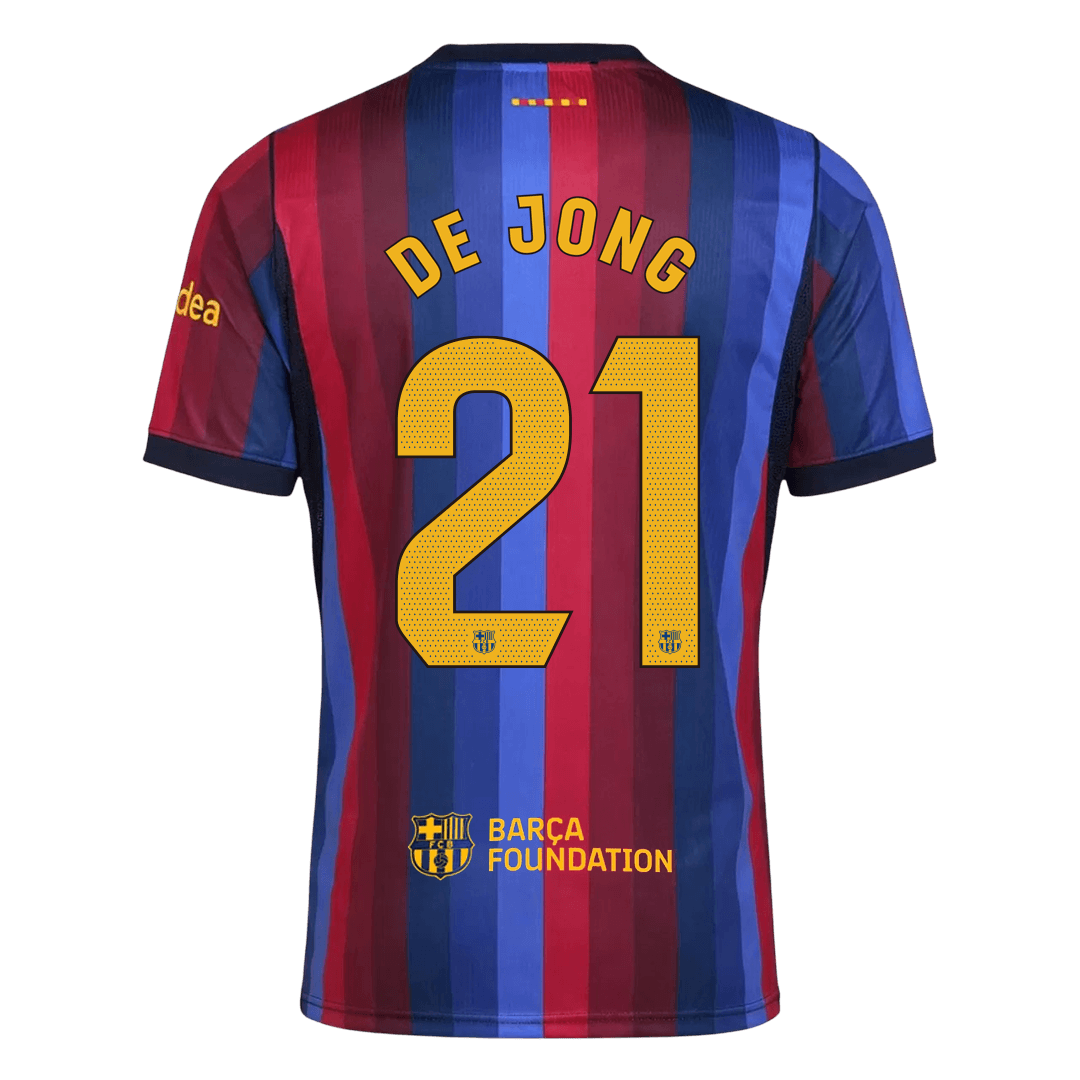Barcelona Home Soccer Jersey 2026/27 - F. DE JONG #21 [Premium]