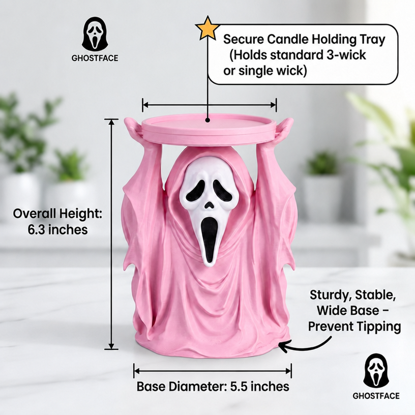 Horror candle holder dimensions