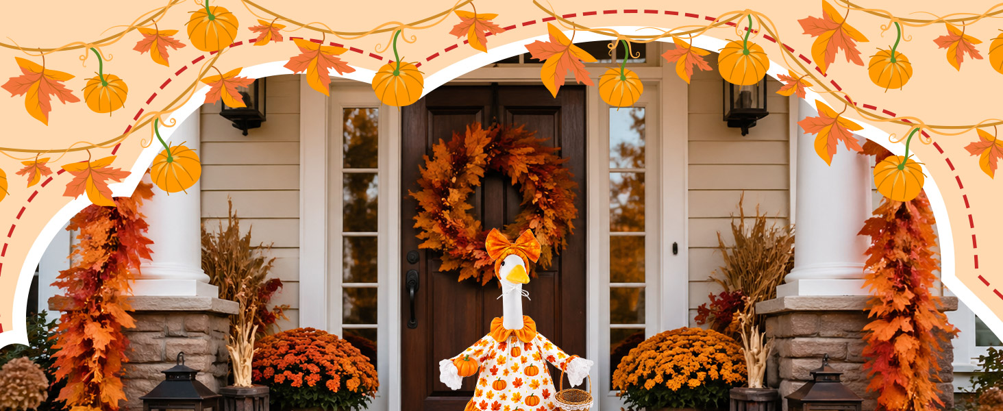 fall porch goose outfit