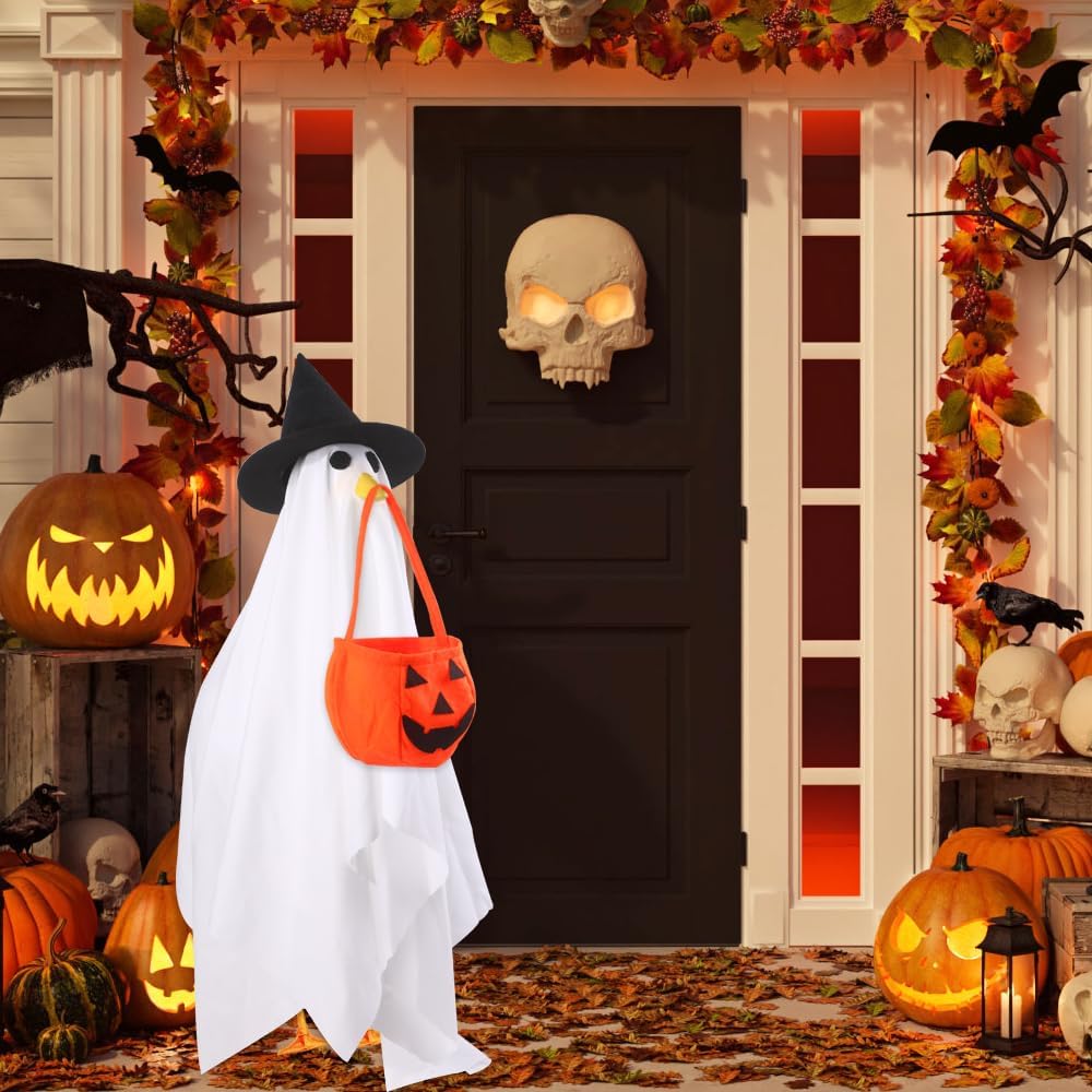 Halloween Goose Outfit Ghost Porch Goose Clothes for Outdoor Lawn Decor