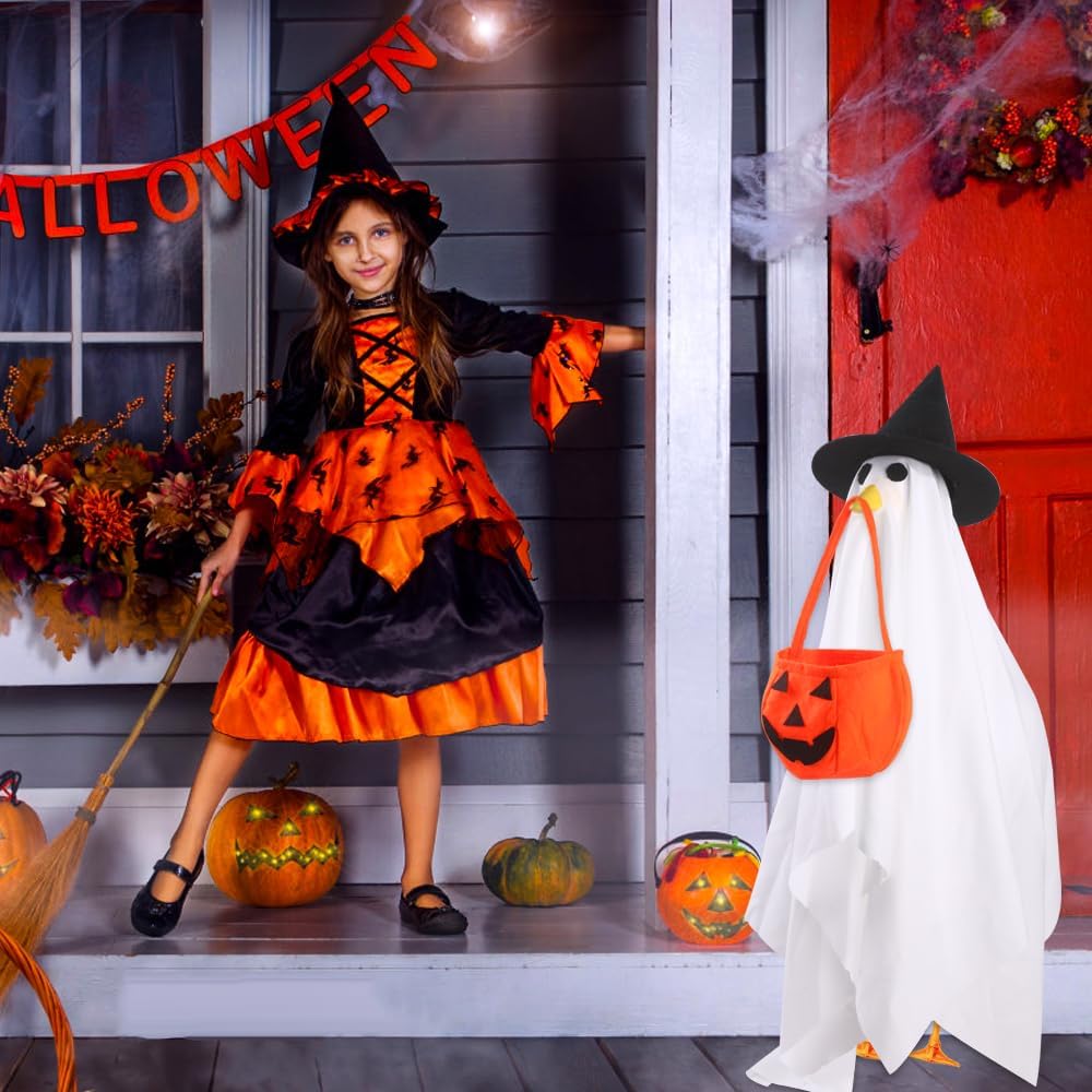 Halloween Goose Outfit Ghost Porch Goose Clothes for Outdoor Lawn Decor
