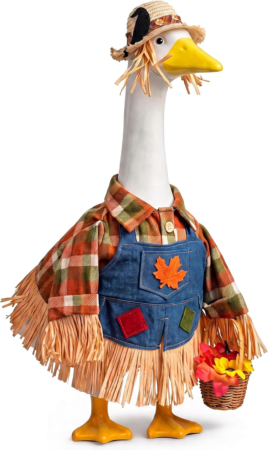 Fall Porch Goose Outfits Fits 23" Garden Yard Patio Goose Statue