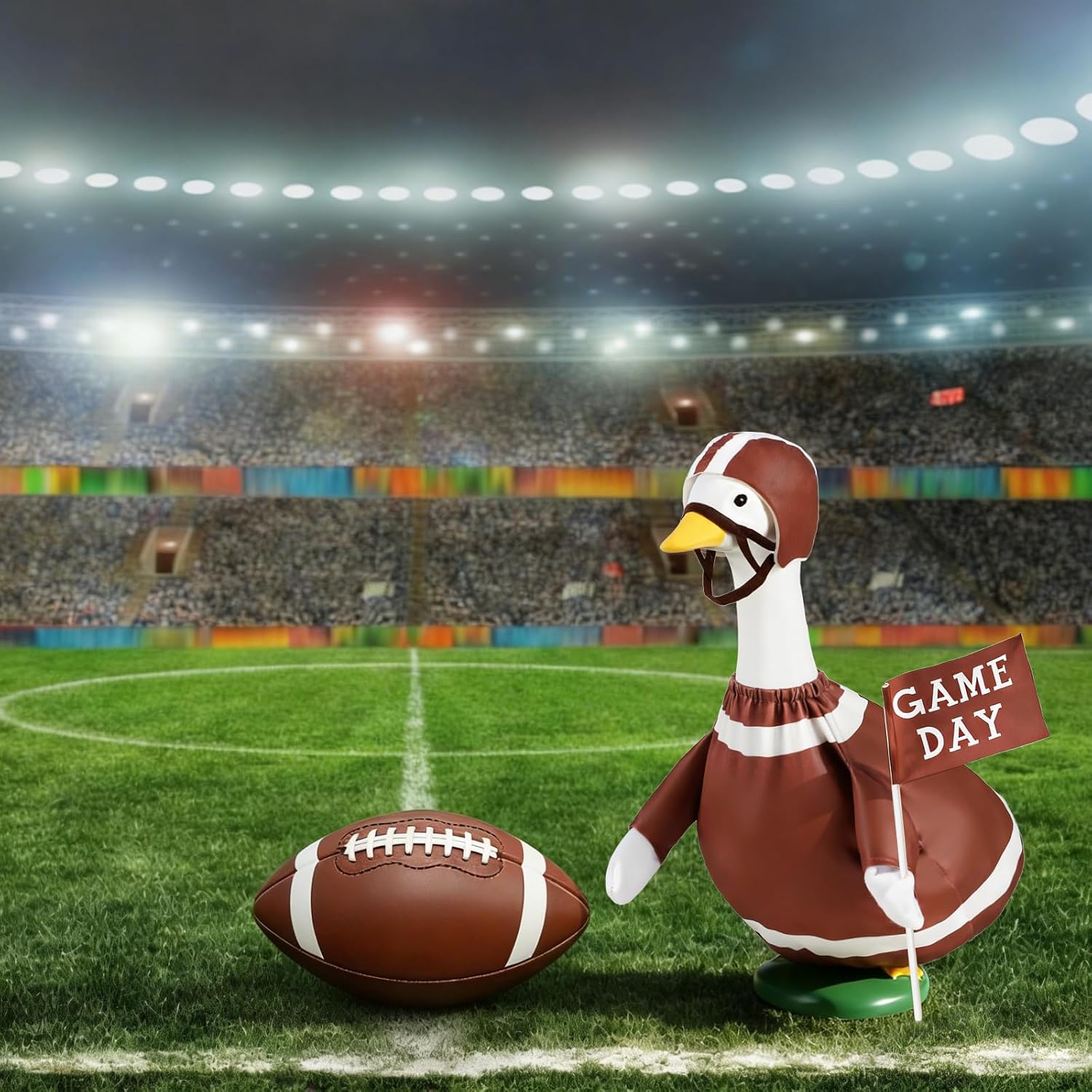 Football Porch Goose Outfit Game Day Clothes for 23'' Lawn Goose