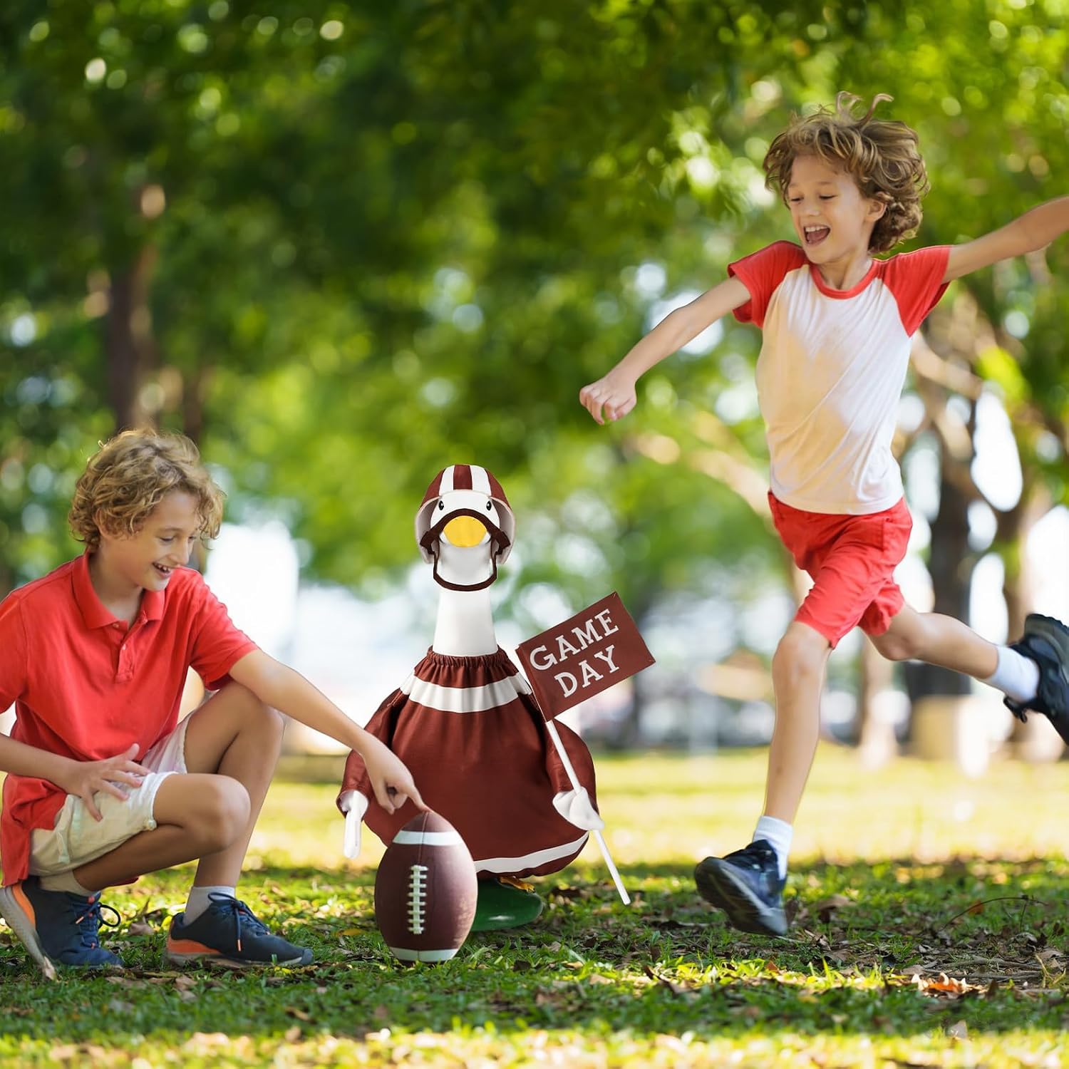 Football Porch Goose Outfit Game Day Clothes for 23'' Lawn Goose