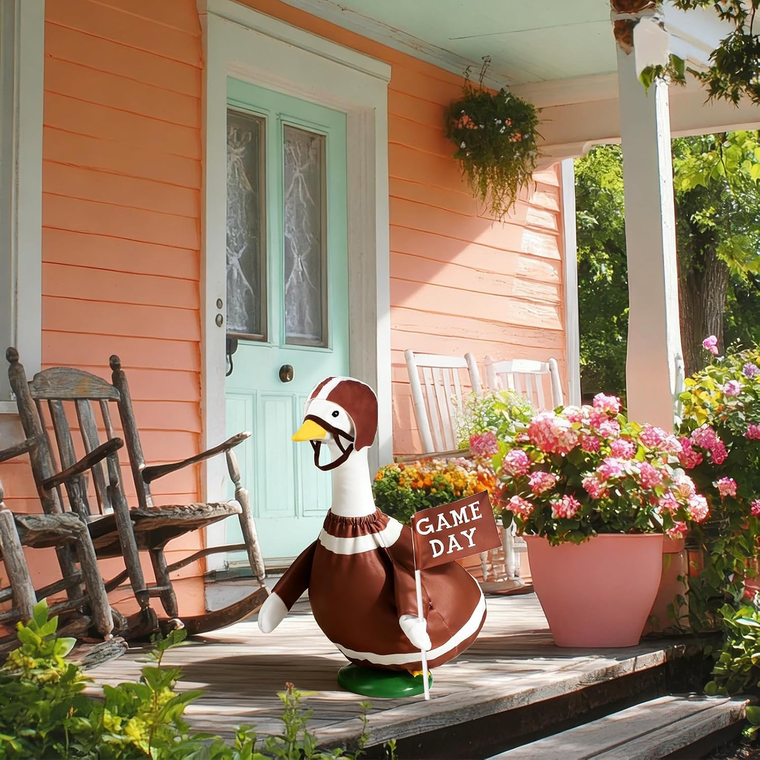 Football Porch Goose Outfit Game Day Clothes for 23'' Lawn Goose