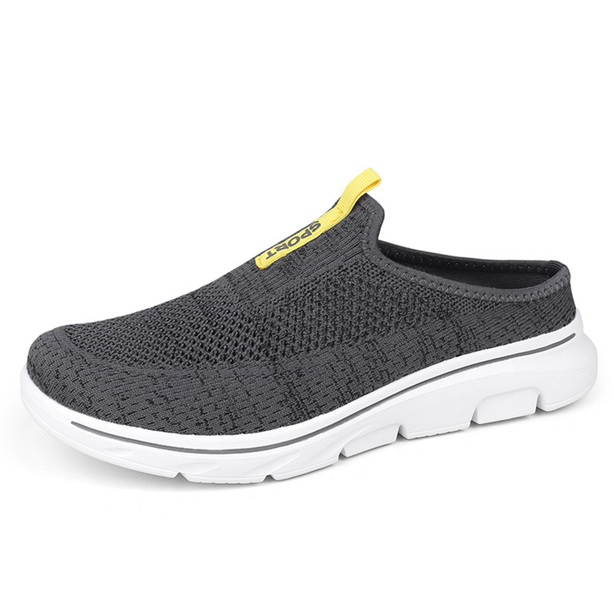 Swift — Men's Textured-Knit Backless Slip-On Sneakers