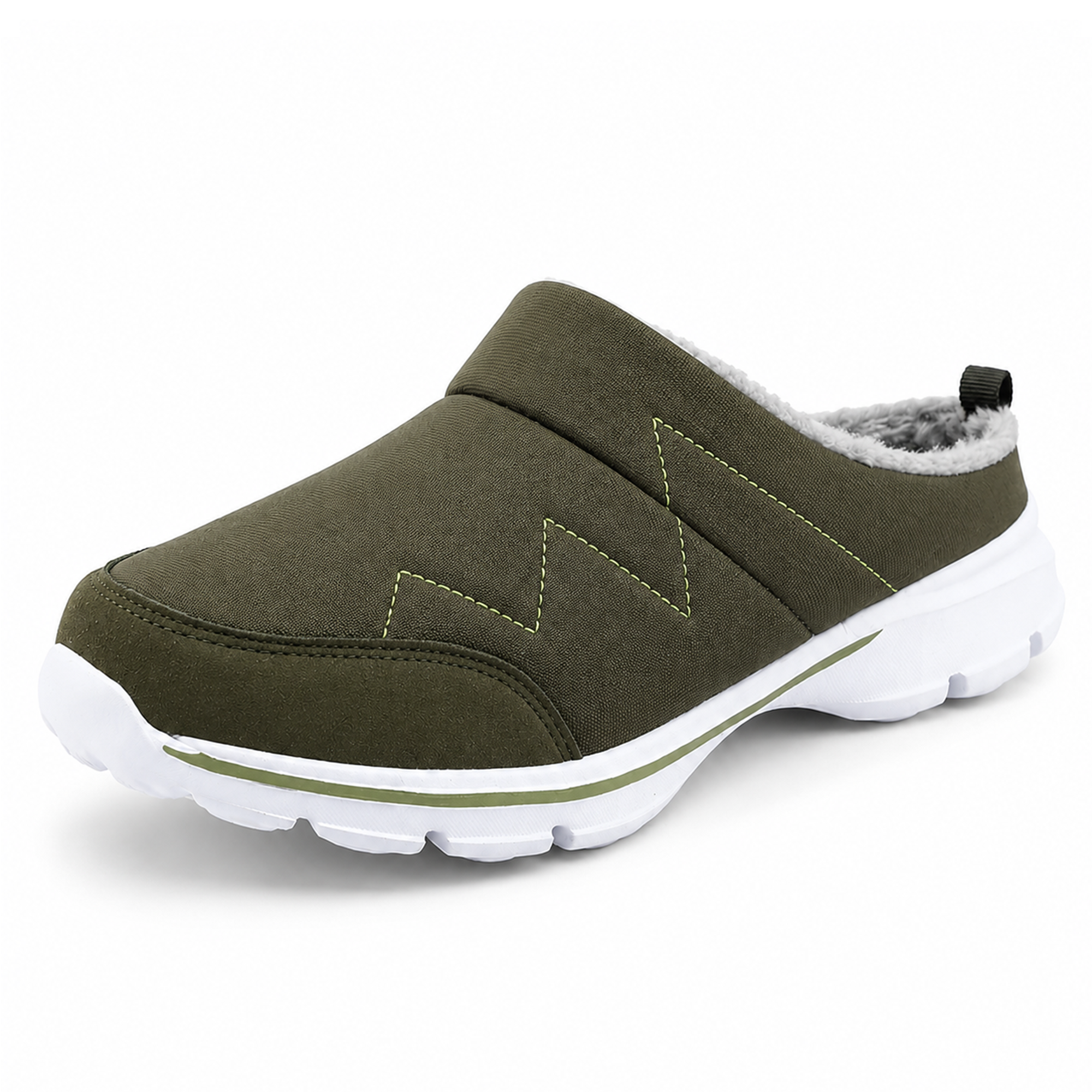 North — Men's Quilted Warm Backless Slip-On Shoes