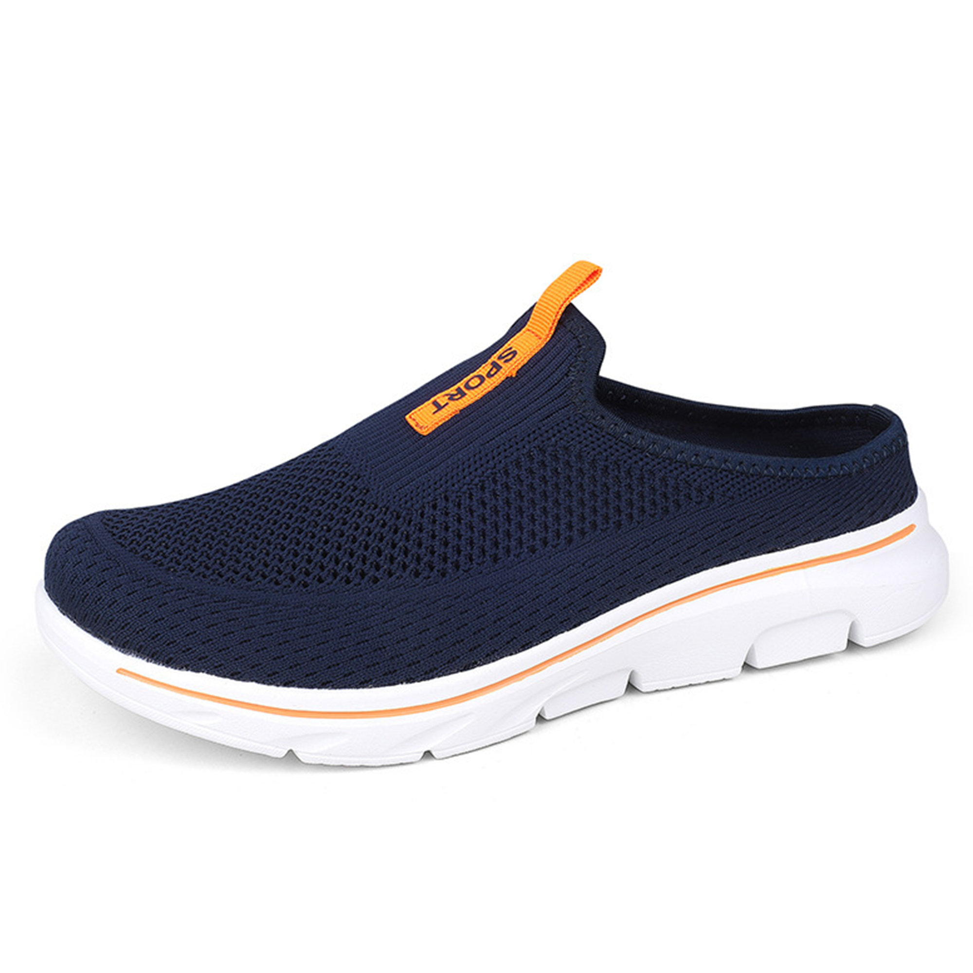 Swift — Men's Textured-Knit Backless Slip-On Sneakers