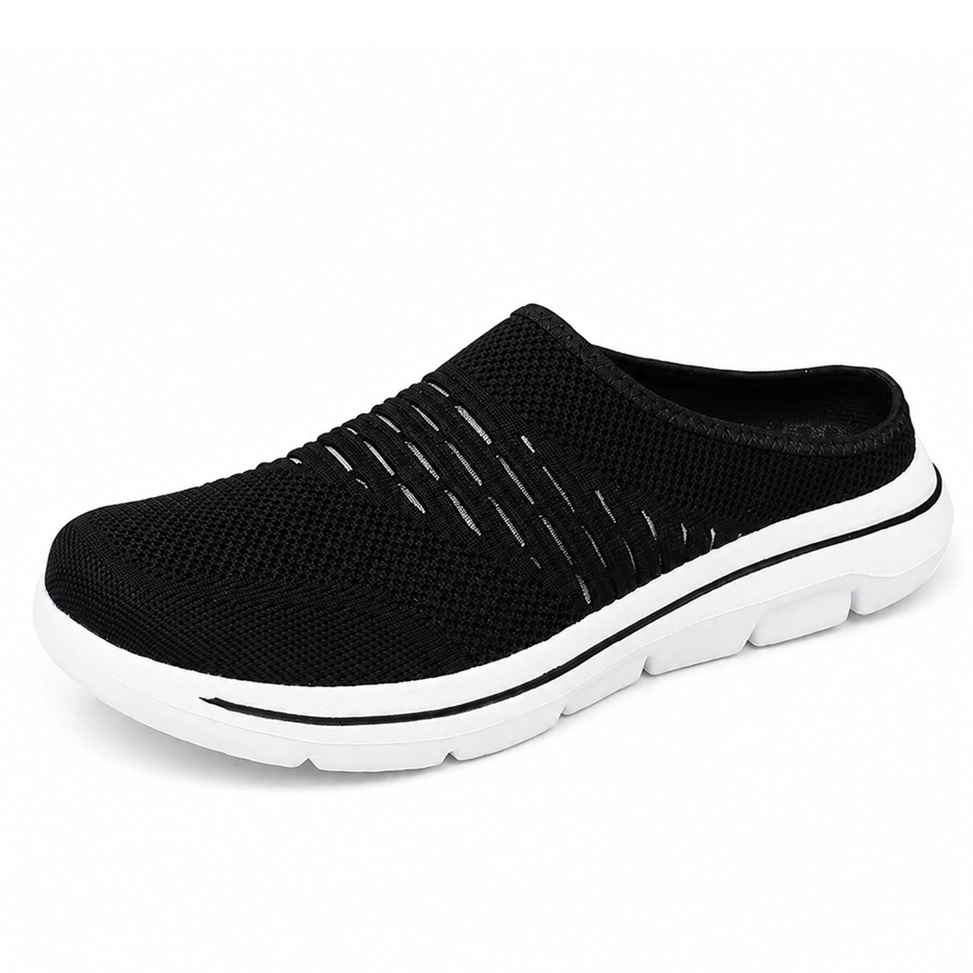 Current — Men's Ribbed-Knit Backless Slip-On Sneakers
