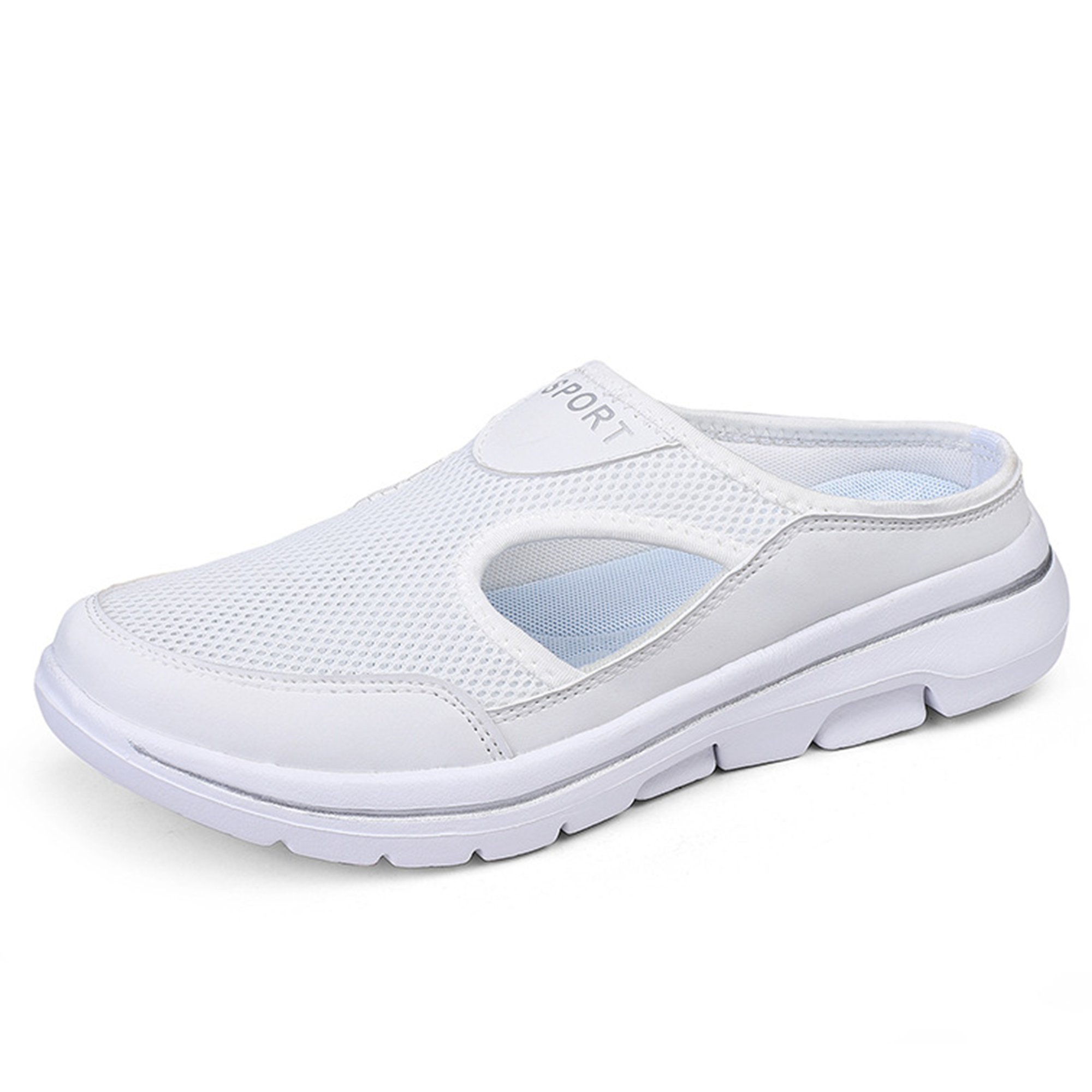 Breeze — Men's Ventilated Mesh Backless Slip-On Sneakers