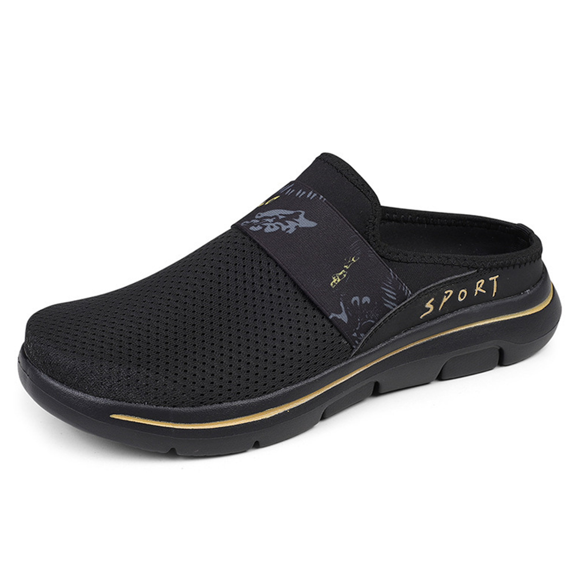 Aero — Men's Sport-Mesh Ventilated Backless Slip-On Sneakers