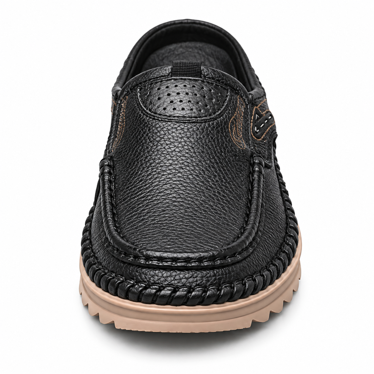 Cedar — Men's Perforated Moc-Toe Comfort Mules