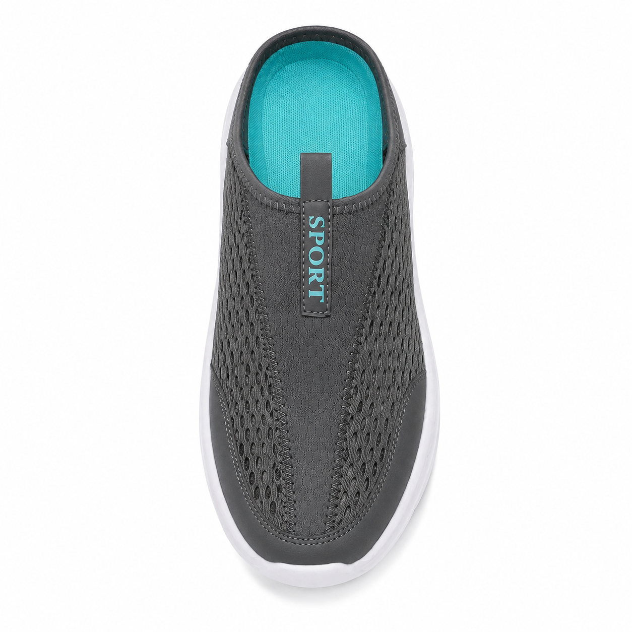 Quartz — Men's Ventilated-Mesh Backless Slip-On Sneakers