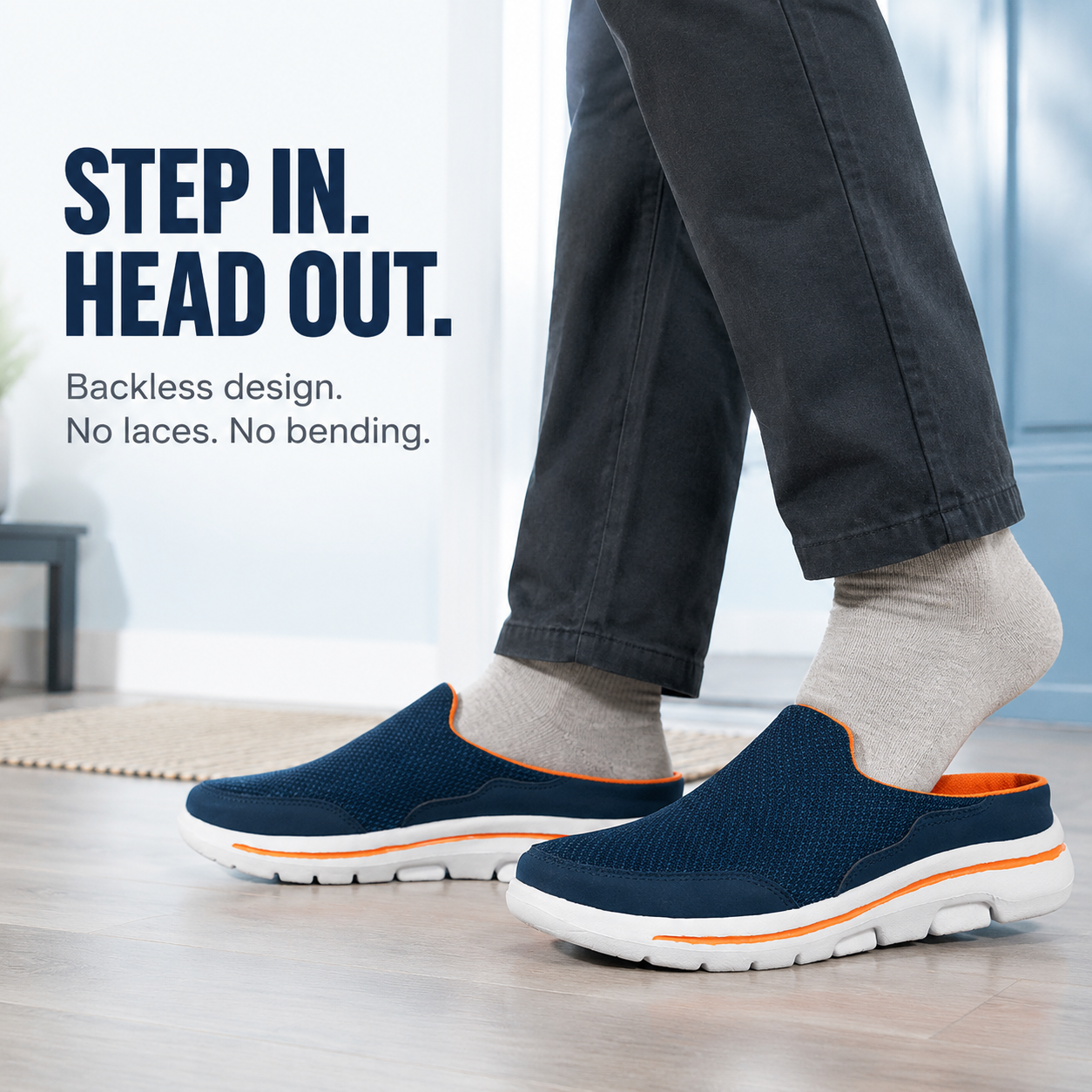 Drift — Men's Lightweight Knit Backless Slip-On Sneakers