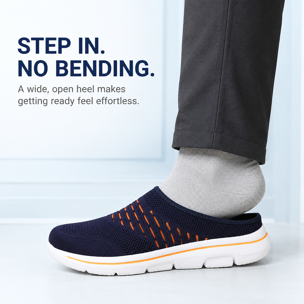 Current — Men's Ribbed-Knit Backless Slip-On Sneakers