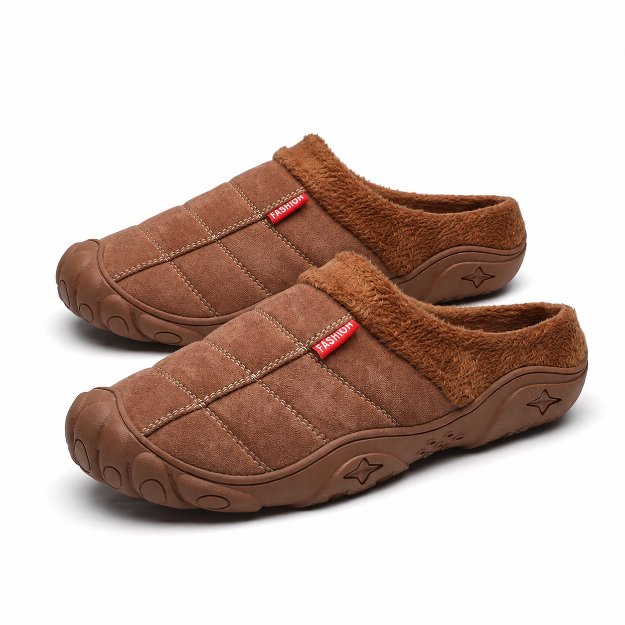 Ridge — Men's Rugged-Toe Backless Slip-On Shoes
