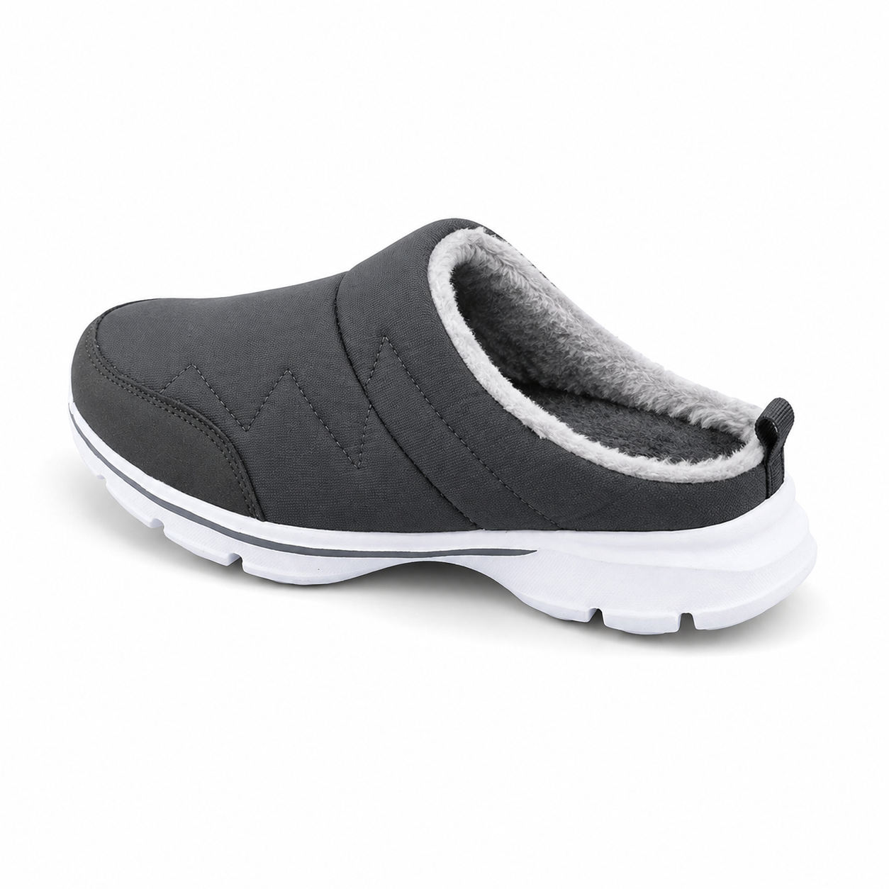 North — Men's Quilted Warm Backless Slip-On Shoes