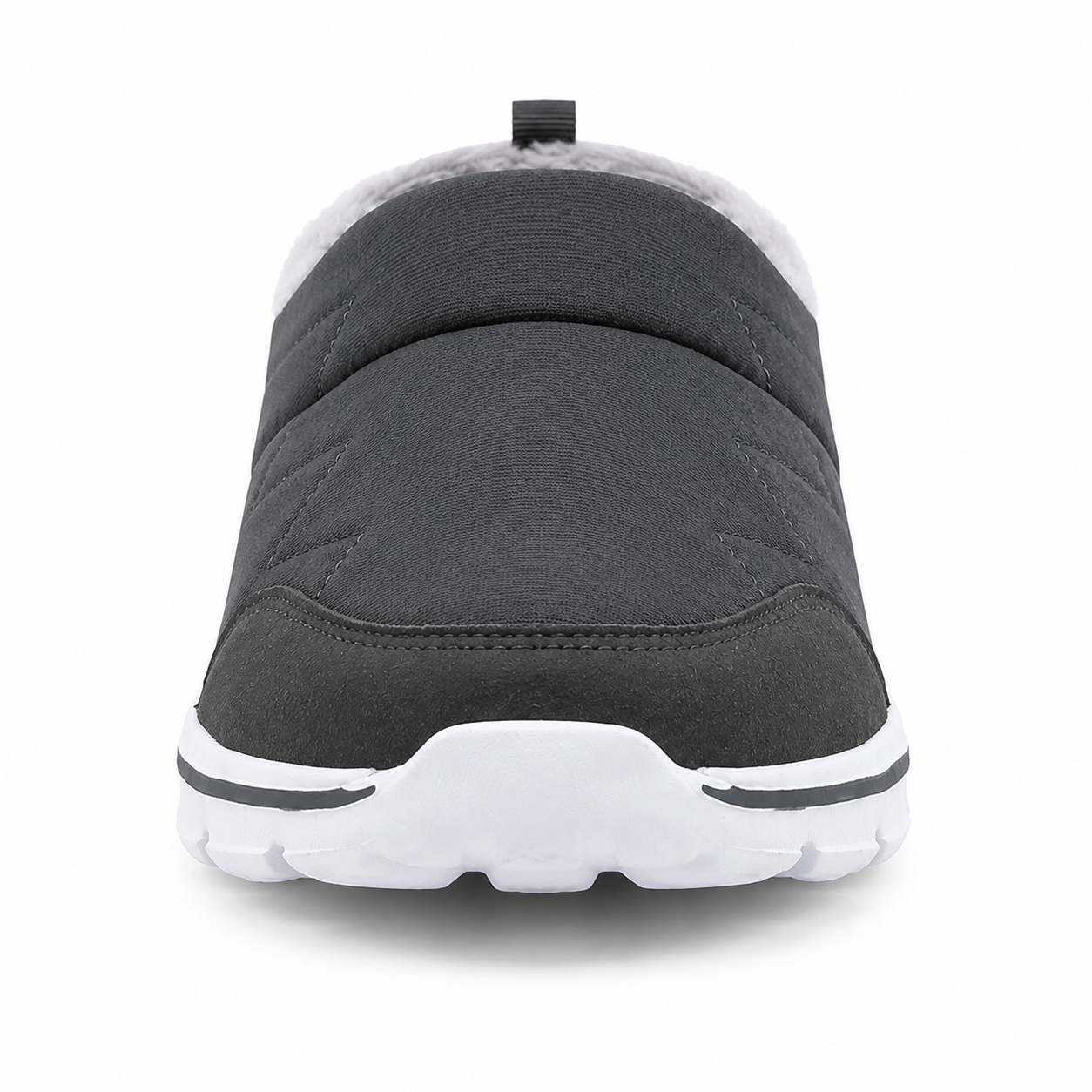 North — Men's Quilted Warm Backless Slip-On Shoes