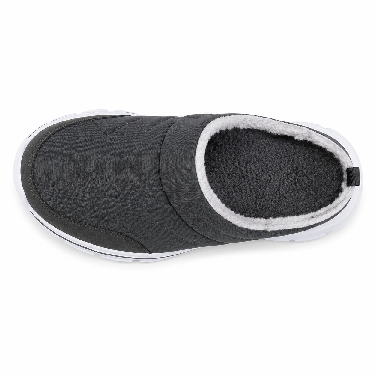 North — Men's Quilted Warm Backless Slip-On Shoes