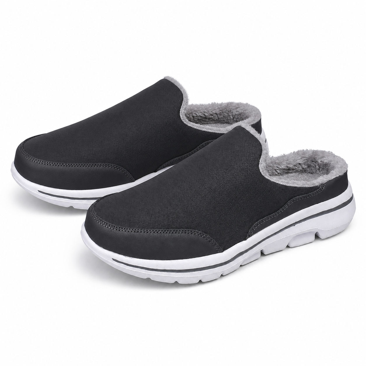 Frost — Men's Fleece-Lined Backless Slip-On Sneakers