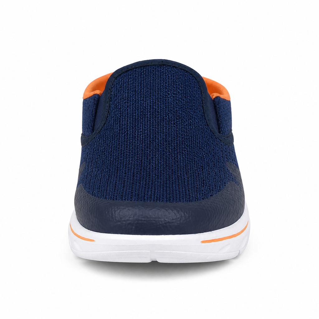 Slate — Men's Low-Profile Knit Backless Slip-On Sneakers