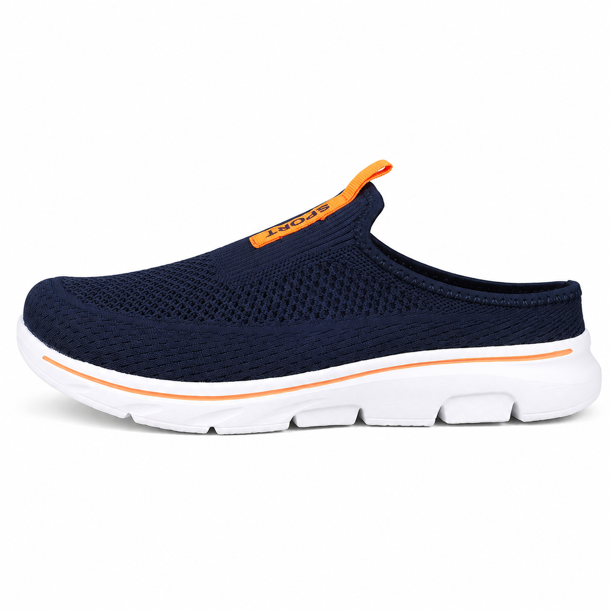 Swift — Men's Textured-Knit Backless Slip-On Sneakers