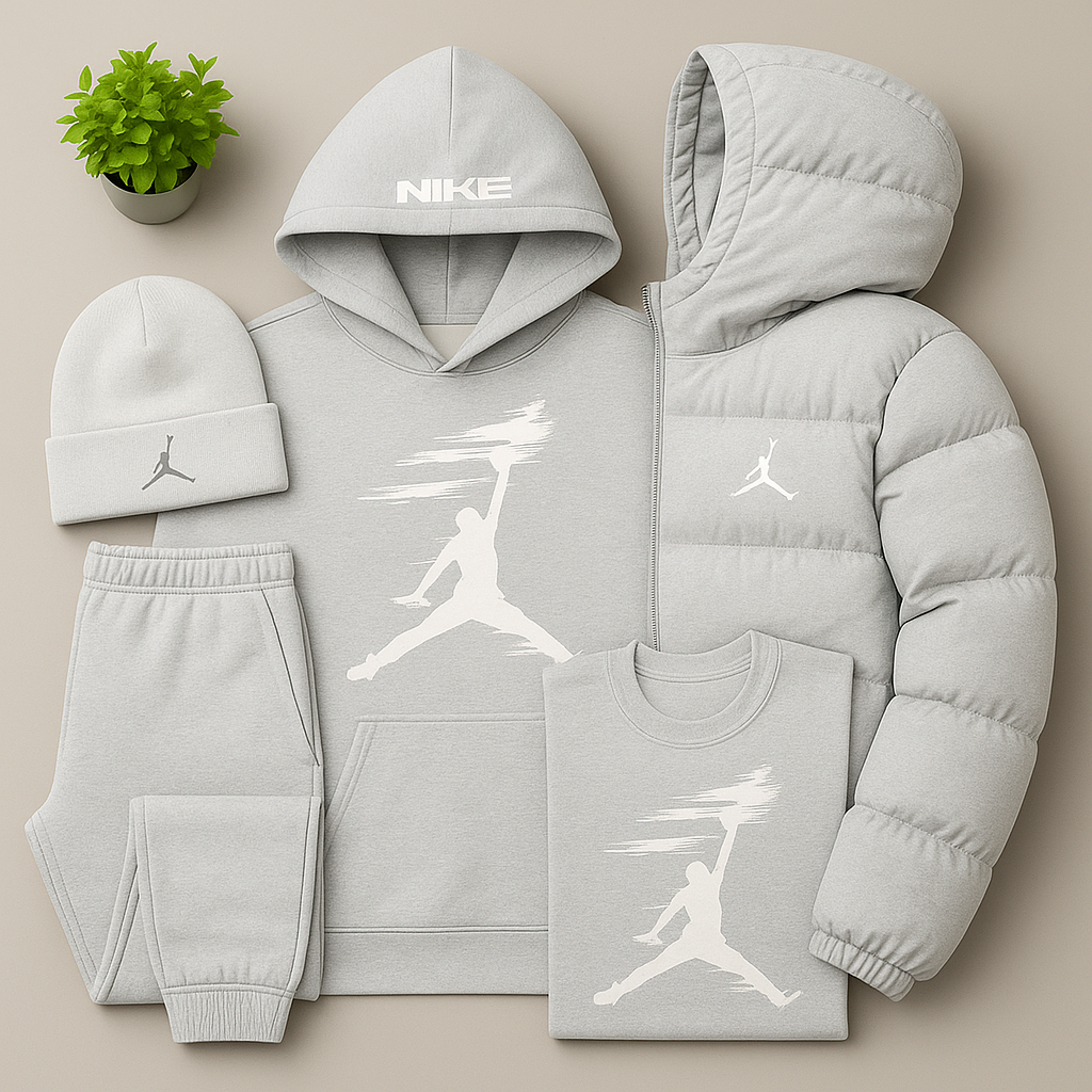 JRD Essential - Winter Set with Hoodie, Pants and Quilted Puffer Jacket