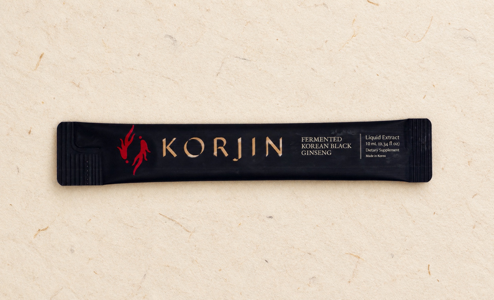 A single Korjin liquid extract stick on hanji paper