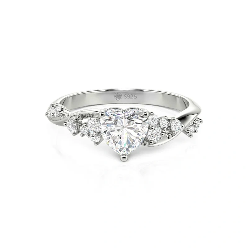 Helirose Olivetta Twist Custom Heart Ring