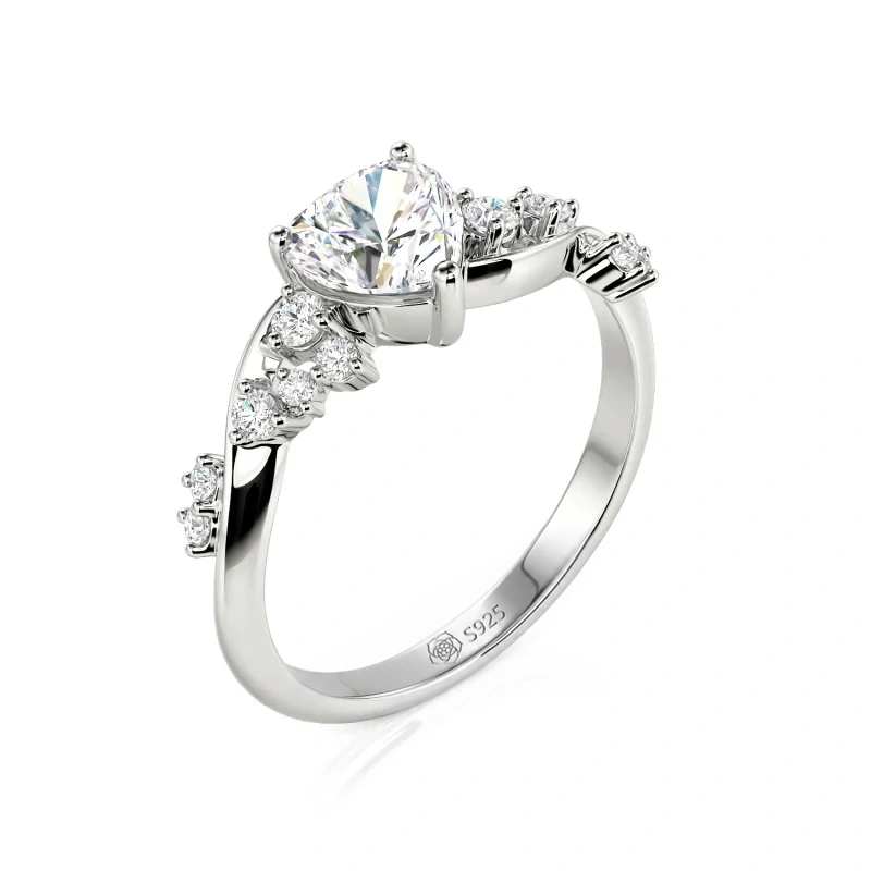 Helirose Olivetta Twist Custom Heart Ring