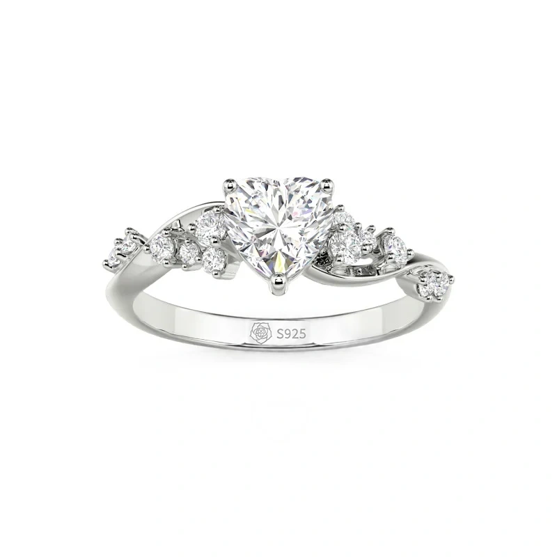 Helirose Olivetta Twist Custom Heart Ring